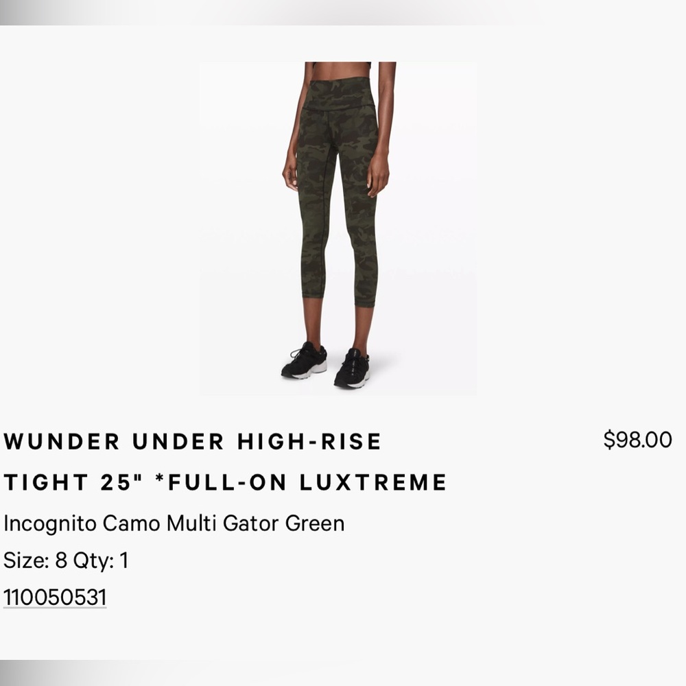Wunder under high rise 25” full on luxtreme incognito camo multi-green